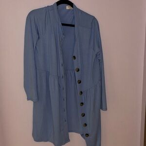 Brand new never been worn blue/perrywinkle button up cardigan